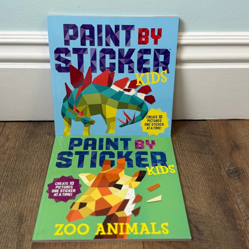 Set of 2 Paint By Sticker Kids Activity Books